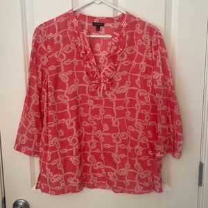 Nautical inspired printed top